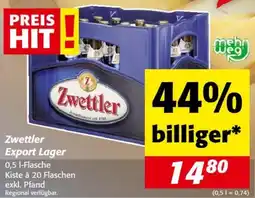 Nah&Frisch Zwettler Export Lager 0.5L Angebot