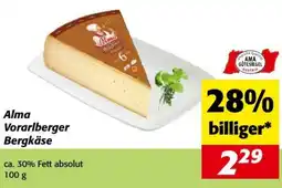 Nah&Frisch Alma Vorarlberger Bergkäse 100g Angebot