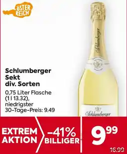 Billa Schlumberger Sekt 0.75 Liter Angebot