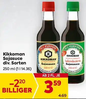 Billa Kikkoman Sojasuce 250ml Angebot