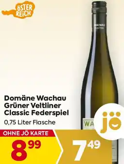 Billa Domäne Wachau Grüner Veltliner Classic Federspiel 0.75 Liter Angebot