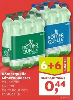 ADEG Römerquelle Mineralwasser div. Sorten 1.5 Liter Angebot