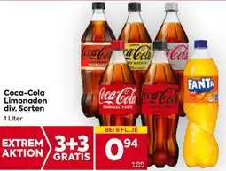 Billa Coca-Cola Limonaden 1 Liter Angebot