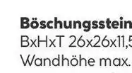 Hellweg Böschungsstein Pino 26 x 26 x 11.5 cm grau Angebot