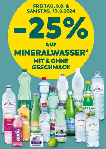 Billa AUF MINERALWASSER MIT & OHNE GESCHMACK Angebot