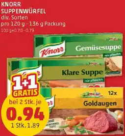 PENNY KNORR SUPPENWÜRFEL 120g-136g Angebot