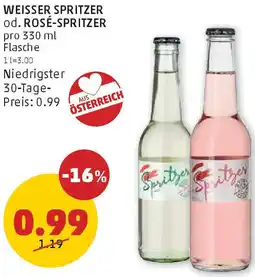 PENNY WEISSER SPRITZER od. ROSÉ-SPRITZER 330 ml Angebot