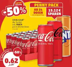 PENNY COCA-COLA od. FANTA 0.33 Liter Angebot