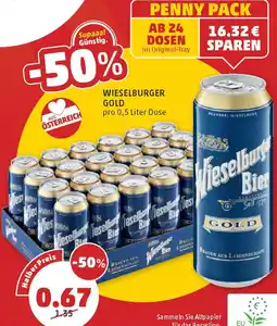 PENNY WIESELBURGER GOLD 0.5 Liter Angebot