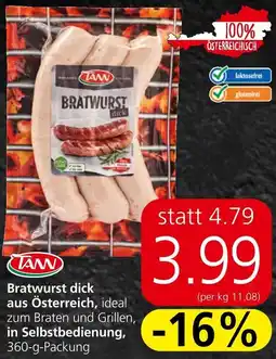 Spar Bratwurst dick 360g Angebot