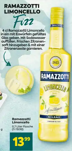 Billa Ramazzotti Limoncello 0.7 Liter Angebot