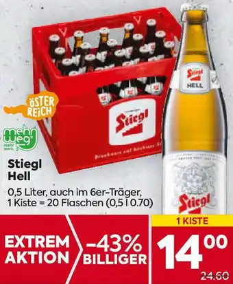 Billa Stiegl Hell 0.5 Liter Angebot