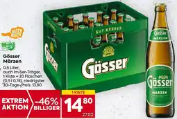 Billa Gösser Märzen 0.5 Liter Angebot