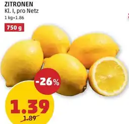 PENNY ZITRONEN 750g Angebot