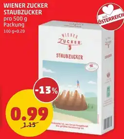 PENNY WIENER ZUCKER STAUBZUCKER 500g Angebot
