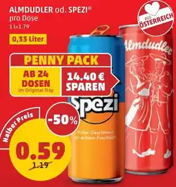 PENNY ALMDUDLER od. SPEZI 0.33 Liter Angebot