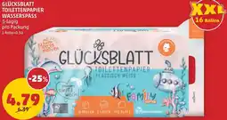 PENNY GLÜCKSBLATT TOILETTENPAPIER WASSERSPASS 16 Rollen Angebot