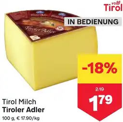 MPreis Tirol Milch Tiroler Adler Angebot