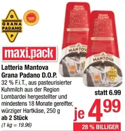 Maximarkt Latteria Mantova Grana Padano D.O.P. Angebot