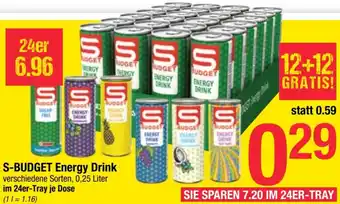Maximarkt S-BUDGET Energy Drink 0.25 Liter Angebot