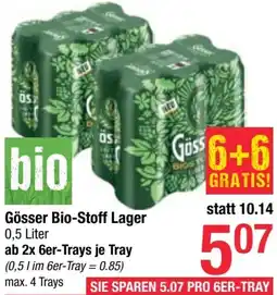 Maximarkt Gösser Bio-Stoff Lager 0.5 Liter Angebot