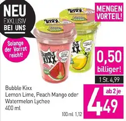 Sutterlüty Bubble Kixx Lemon Lime, Peach Mango oder Watermelon Lychee 400ml Angebot