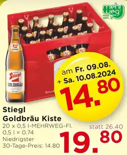 Unimarkt Stiegl Goldbräu Kiste 20 x 0,5L Angebot