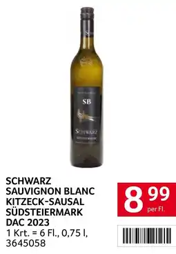 Transgourmet SCHWARZ SAUVIGNON BLANC KITZECK-SAUSAL SÜDSTEIERMARK DAC 2023 0.75L Angebot