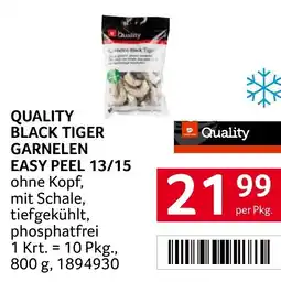 Transgourmet QUALITY BLACK TIGER GARNELEN EASY PEEL 13/15 Angebot