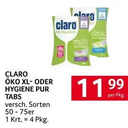 Transgourmet CLARO ÖKO XL- ODER HYGIENE PUR TABS Angebot