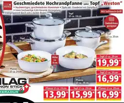 Norma Geschmiedete Hochrandpfanne oder Topf Weston Angebot
