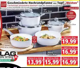 Norma Geschmiedete Hochrandpfanne oder Topf Weston Angebot