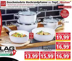 Norma Geschmiedete Hochrandpfanne oder Topf Weston Angebot