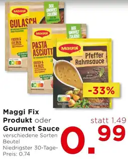 Unimarkt Maggi Fix Produkt oder Gourmet Sauce Angebot