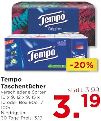 Unimarkt Tempo Taschentücher Angebot