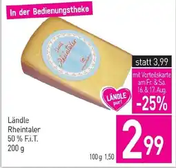 Sutterlüty Ländle Rheintaler 50% F.i.T. 200g Angebot