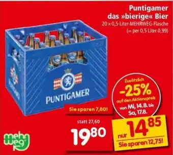 Interspar Puntigamer das bierige Bier Angebot