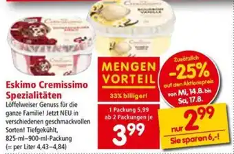 Interspar Eskimo Cremissimo Spezialitäten Angebot