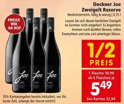 Interspar Dockner Joe Zweigelt Reserve Angebot