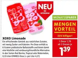 Interspar XOXO Limonade Angebot