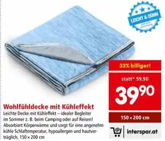 Interspar Wohlfühldecke mit Kühleffekt Angebot