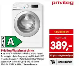 Interspar Privileg Waschmaschine Angebot