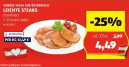 Hofer LEICHTE STEAKS Angebot