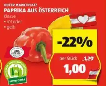 Hofer PAPRIKA AUS ÖSTERREICH Angebot