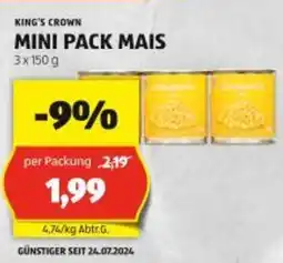 Hofer MINI PACK MAIS Angebot