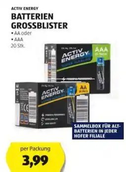 Hofer BATTERIEN GROSSBLISTER Angebot