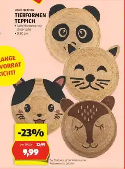 Hofer TIERFORMEN TEPPICH Angebot