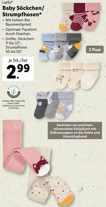Lidl Baby Söckchen/Strumpfhosen Angebot