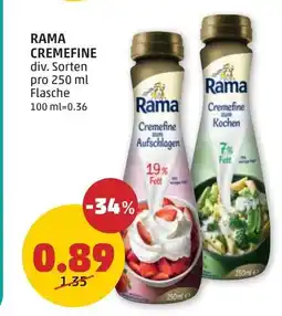 PENNY RAMA CREMEFINE 250ml Angebot