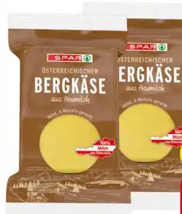 Spar Bergkäse Angebot